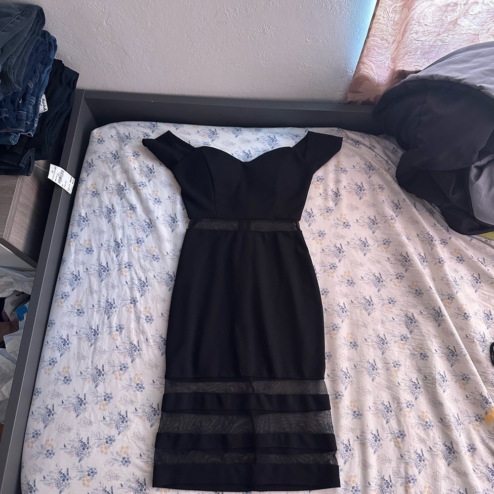 Elegant Black Off-Shoulder Dress